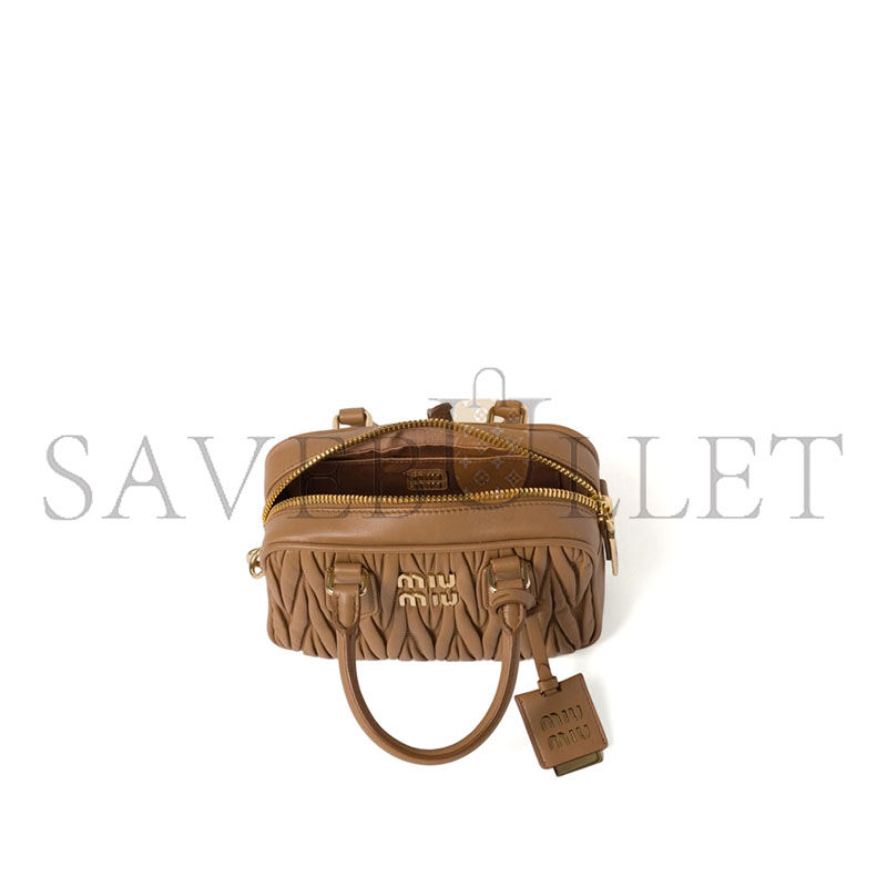 MIU MIU ARCADIE MATE LASSÉ HANDBAG 5BB123 (19*13*6cm)